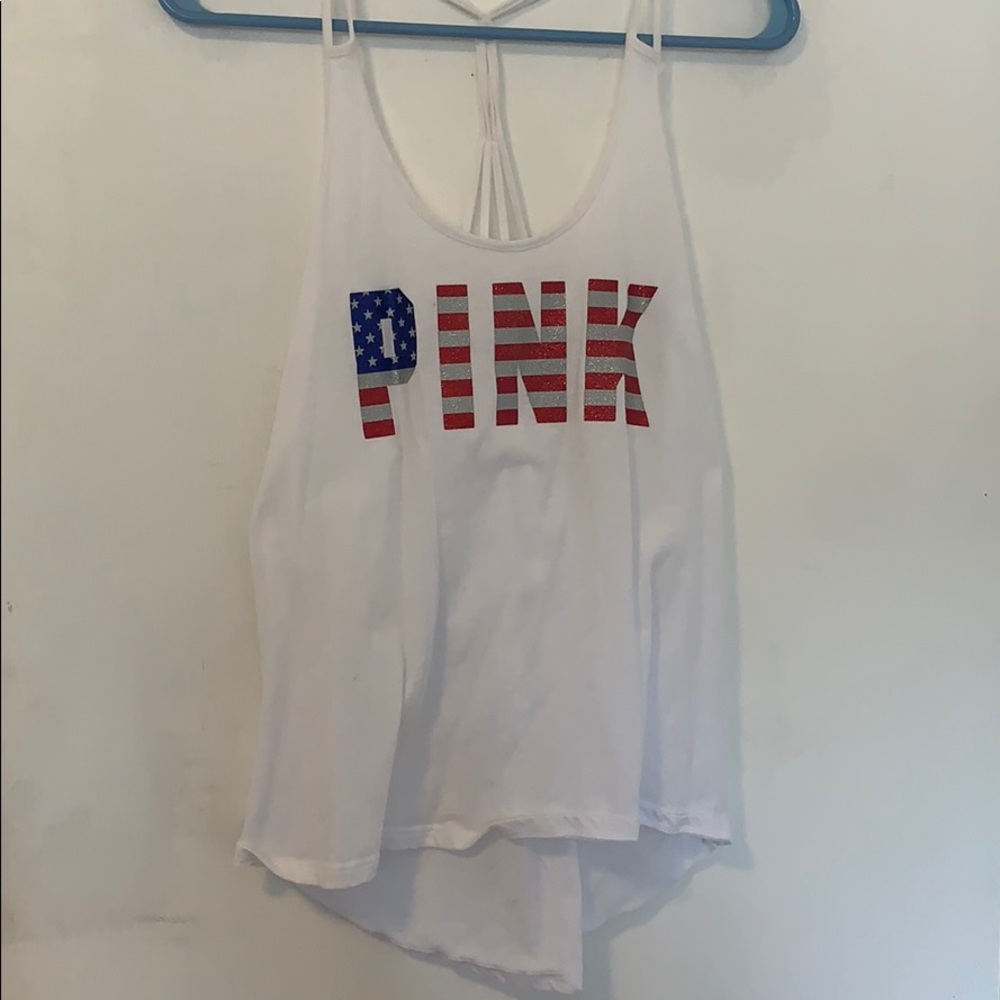 PINK patriotic tank top